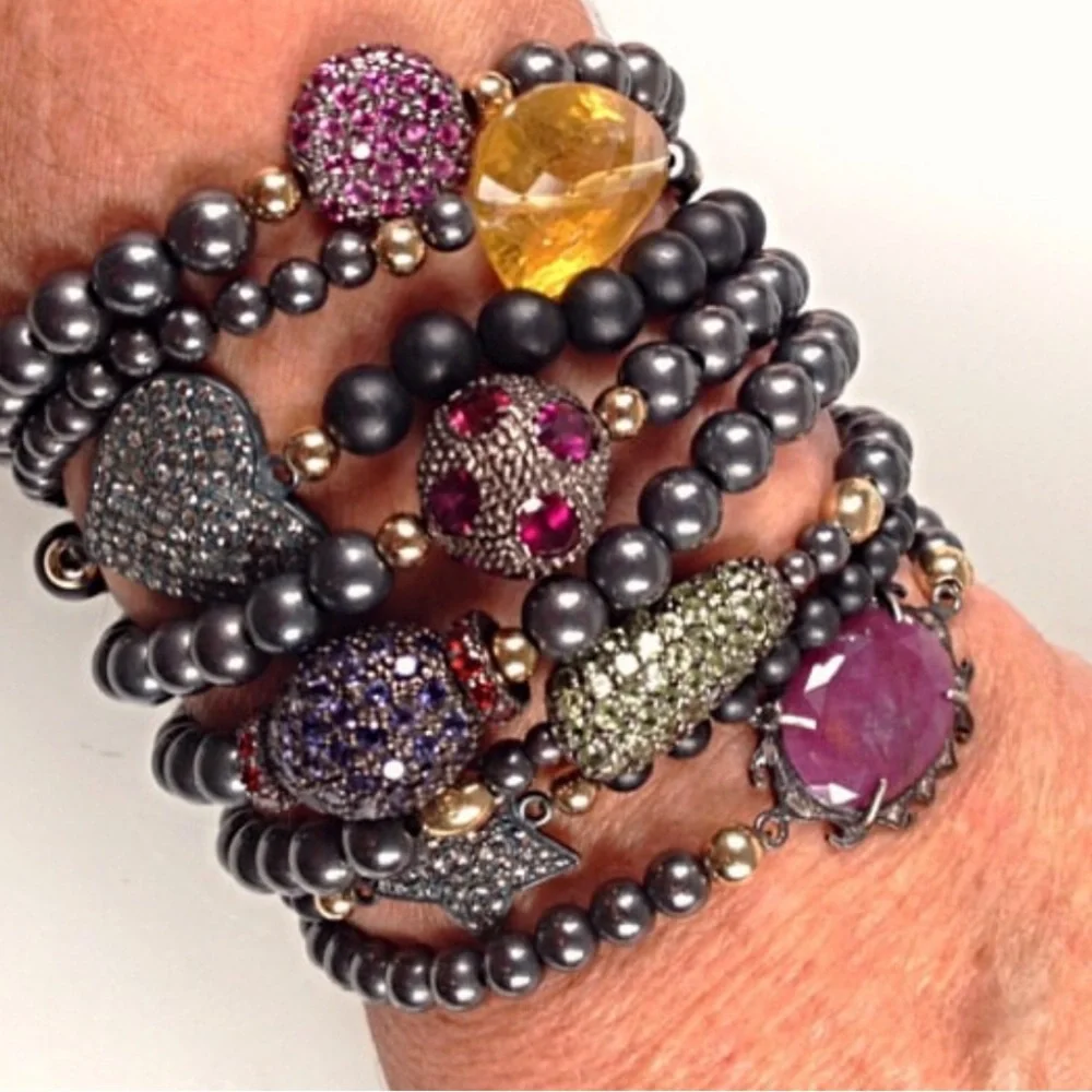 Jessica Kagan Cushman (JKC) Oxidized Silver Beads and Citrine Bracelet - Picture 7 of 7